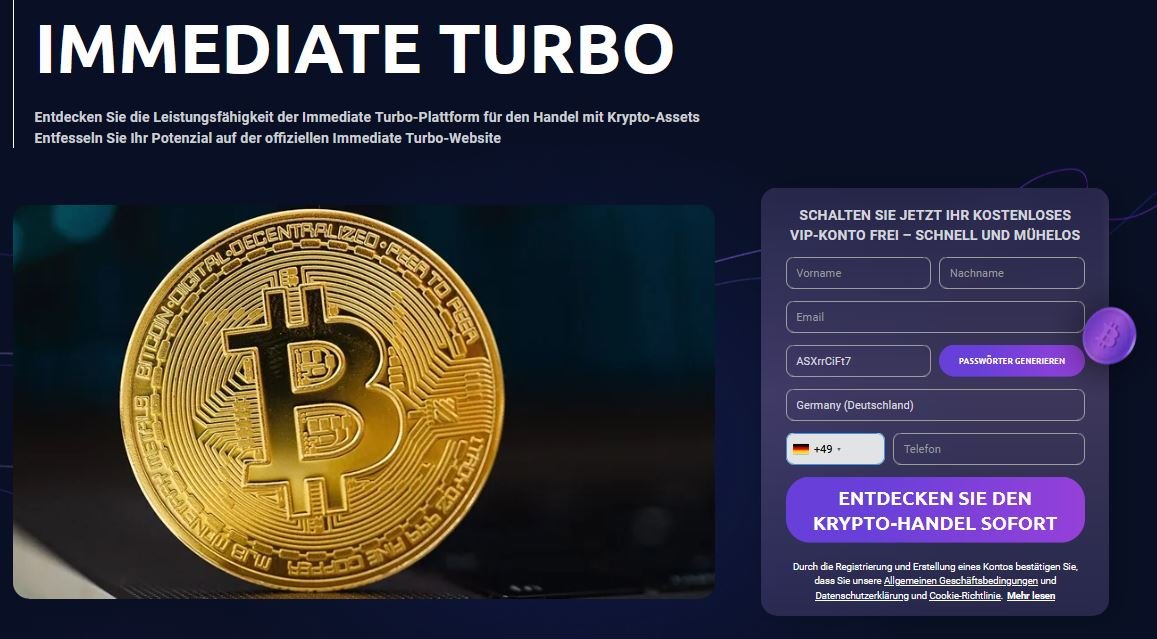 Immediate Turbo Erfahrungen – Seriös Krypto-Plattform oder Betrug