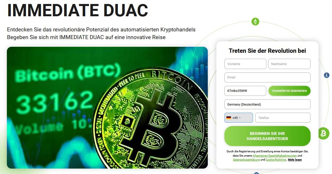Immediate Duac 6.0 Erfahrungen – Duac Crypto Platform Betrug oder Seriös?
