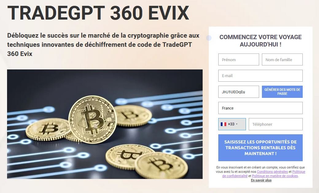 Trade GPT 360 Evex Avis – Plateforme Crypto TradeGPT Légitime ou Arnaque?