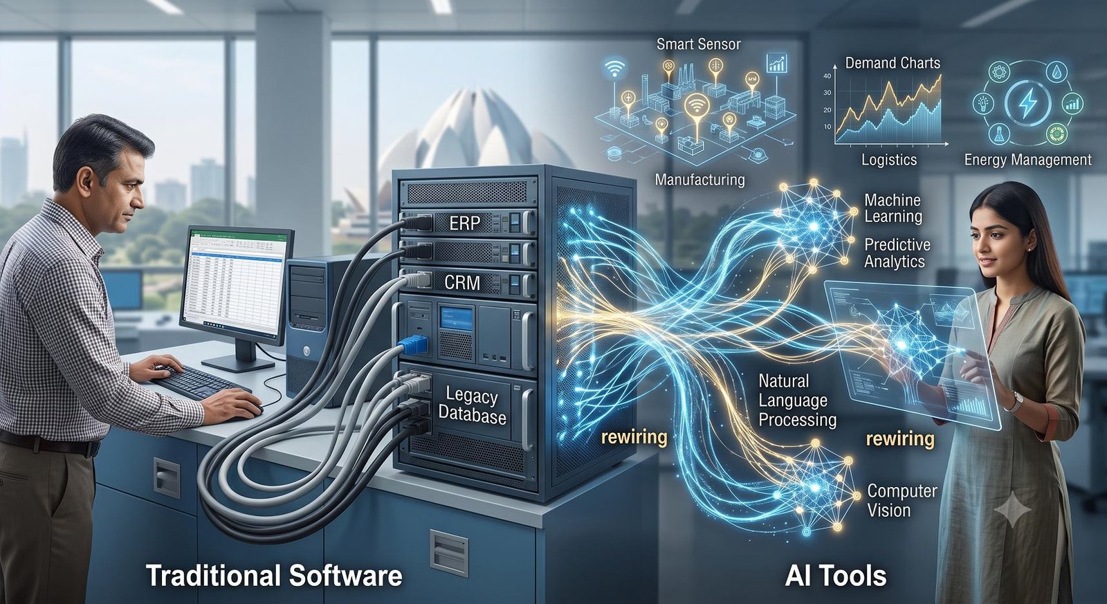 AI Tools vs Traditional Software: The Hidden Shift That’s Quietly Rewiring Entire Industries