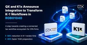 QX Accounting Services and K1x Announce Integration That Eliminates Manual K-1 Processing from 1040 Tax Workflows