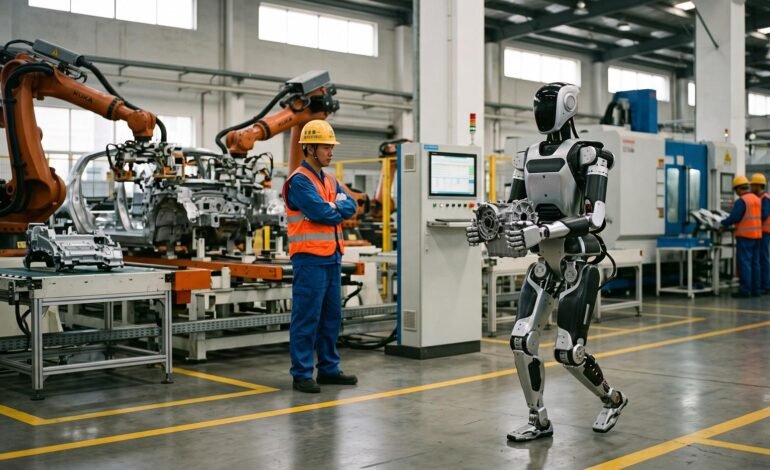 China’s Humanoid Robots Face Their Biggest Test: Factory Work